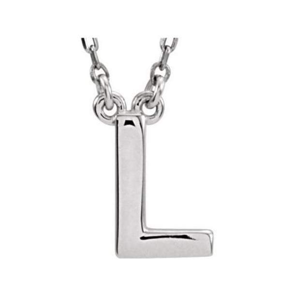 Bonyak Jewelry Sterling Silver Rhodium-Plated Medium Block Initial B Charm Bonyak Jewelry Sterling Silver Rhodium-Plated Medium Block Initial B Charm